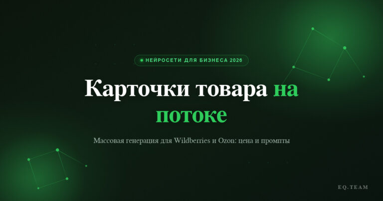 Нейросеть для карточек товара: массовая генерация