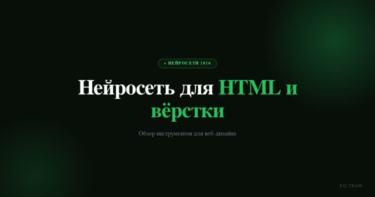 Нейросеть для HTML и вёрстки: обзор инструментов 2026